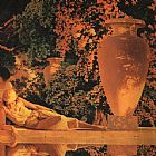 Maxfield Parrish The Garden of Allah [detail] painting